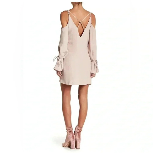 IRO Lebeca Cold Shoulder Shift Dress In Pink Sz 8 - Picture 2 of 7